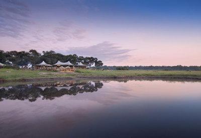 Overlooking a elephant drinking hole