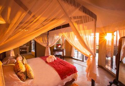 Bedrooms at sunset