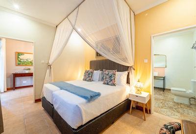 Master suite overlooking a private garden