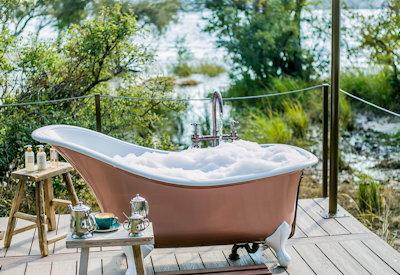 Old Drift Lodge best bath in Vic Falls