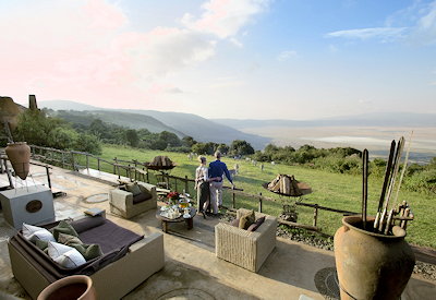 andBeyond Ngorongoro Crater Lodge views 260km² caldera rim UNESCO World Heritage Tanzania