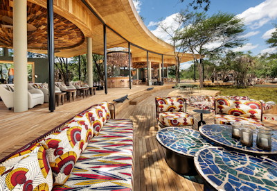 andBeyond Grumeti Serengeti River Lodge stunning central guest area Grumeti River Tanzania