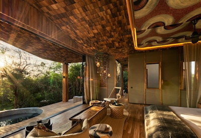andBeyond Grumeti River Lodge open-fronted suite Serengeti Tanzania Lake Victoria crafts