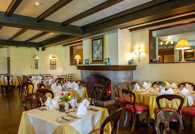 Arusha Serena Hotel lakeside restaurant candlelit safari cuisine Lake Duluti Tanzania