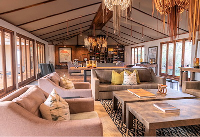 Sayari Camp central guest lounge quintessential luxury Lamai Wedge views Tanzania