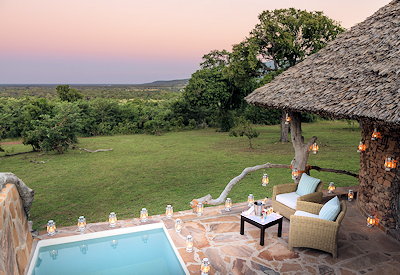 Beho Beho Camp private romantic plunge pool highland Selous Game Reserve Tanzania