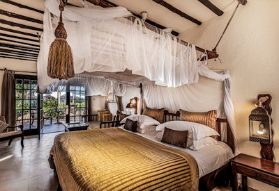 Breezes Beach Club suite walk-in dressing room private sunbathing area Zanzibar Tanzania