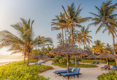 Breezes Beach Club private beach access white sand Indian Ocean Zanzibar Tanzania
