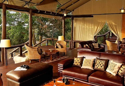 Serengeti Migration Camp lounge bar northern Serengeti plains views Tanzania Elewana