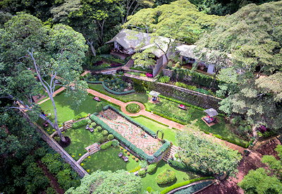 Gibb's Farm beautiful gardens coffee plantation Ngorongoro Conservation Area Tanzania