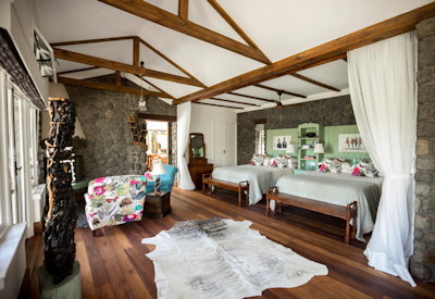 Gibb's Farm double bedded guest suite Shamba House Ngorongoro Tanzania