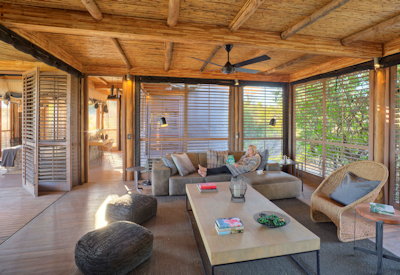Jabali Private House classic safari lounge area private group Ruaha National Park Tanzania