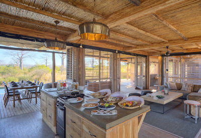 Jabali Private House private chef dining area tailored meals Ruaha National Park Tanzania