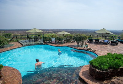 Kirawira Serena Camp beautiful swimming pool western Serengeti Tanzania