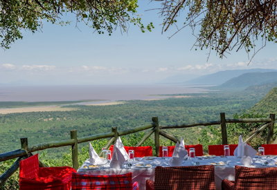 Lake Manyara Serena Lodge exceptional Lake Manyara Rift Valley escarpment views Tanzania
