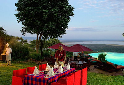 Lake Manyara Serena Lodge infinity pool observation point Lake Manyara views Tanzania