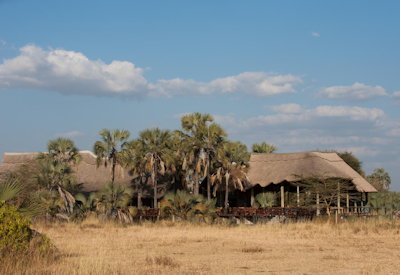 Maramboi Tented Camp central guest area sunset campfire drinks Lake Manyara Tanzania