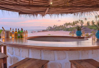 Matemwe Lodge main bar ocean views multi-level pool Matemwe Zanzibar Tanzania