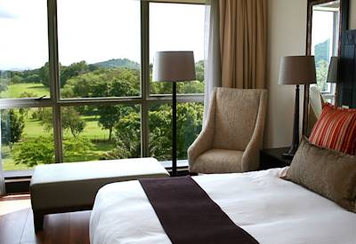 Mount Meru Hotel classic bedroom modern décor flat screen TV air conditioning Tanzania