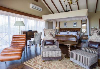 Ngorongoro Oldeani Mountain Lodge luxurious suite private veranda panoramic views Tanzania