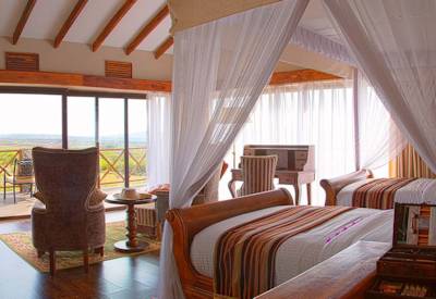 Ngorongoro Oldeani Mountain Lodge two-bedroom luxury villa 360 degree views Tanzania