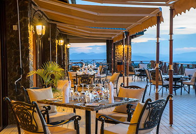 Ngorongoro Oldeani Mountain Lodge outdoor dining Oldeani Mountain views Tanzania