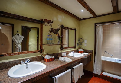 Ngorongoro Serena Safari Lodge large en-suite bathroom Ngorongoro Conservation Area Tanzania