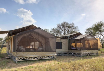 Olakira Migration Camp family suite two bedrooms en-suite shared lounge Tanzania
