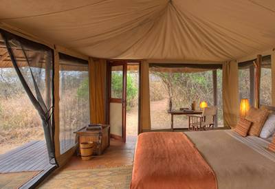 Oliver's Camp open-fronted suite amazing vistas Tarangire National Park Tanzania