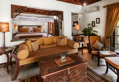 The Palms Zanzibar beautifully appointed villa satellite TV minibar safe Tanzania