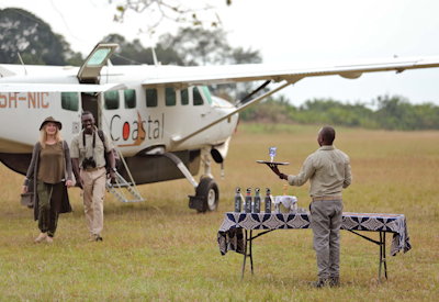 Rubondo Island Camp fly-in only chartered light aircraft Kigali Rwanda gorilla combo Tanzania
