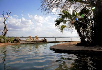 Sand Rivers Selous swimming pool views Rufiji River Selous Game Reserve Tanzania