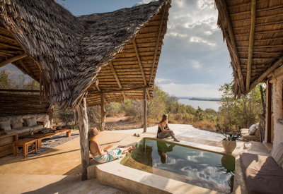 Sand Rivers Selous Hillside Suite private plunge pool Selous Game Reserve Tanzania