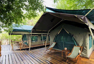 Selous Impala Camp family tents two full tents one platform en-suite Selous Tanzania
