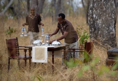 Game drives walking safaris boat sundowner cruise Selous Serena Camp Tanzania