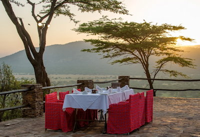 Serengeti Serena Safari Lodge outdoor dining bush breakfast traditional dance Tanzania