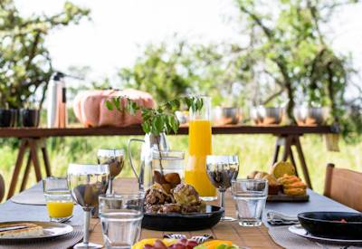 Singita Explorer Tented Camp private chef bush-cooked cuisine Grumeti Tanzania