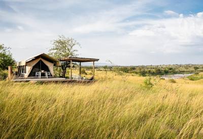 Singita Mara River Tented Camp Mara River views Lamai Triangle northern Serengeti Tanzania