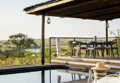 Singita Mara River Tented Camp plunge pool Mara River views Serengeti Tanzania