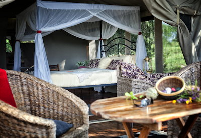 Mbali Mbali Tarangire River Camp luxury tented suite grass thatching Tarangire Tanzania