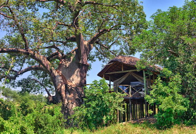 Mbali Mbali Tarangire River Camp suite raised wooden decking Tarangire plains Tanzania