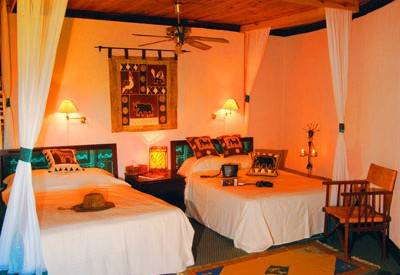 Tarangire Sopa Lodge classic en-suite suite queen beds mosquito nets balcony Tanzania
