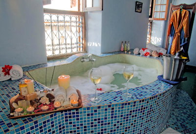 Zanzibar Palace Hotel Jacuzzi-style bathtub en-suite Stone Town Zanzibar Tanzania