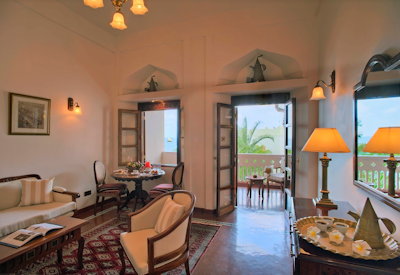 Zanzibar Serena Hotel large luxurious suite sea view satellite TV minibar Tanzania