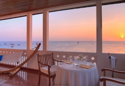 Zanzibar Serena Hotel restaurant dining Indian Ocean vistas local international cuisine