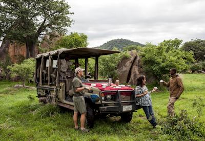 Oliver's Camp Tarangire private guide vehicle Asilia Private Safari Tanzania