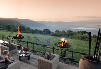Ngorongoro Crater picnic lunch hippo lake UNESCO Ngorongoro Fly In Express Tanzania