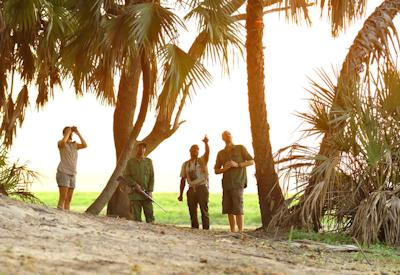 Roho ya Selous Lake Nzerakera boat safari hippo wild dog Selous Tanzania
