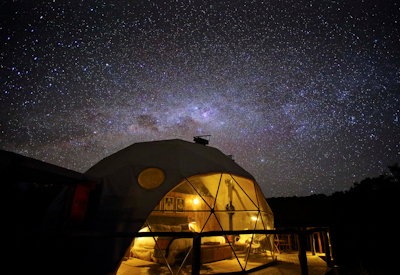 The Highlands Ngorongoro geodesic dome tent Olmoti Crater rolling Maasai land Tanzania
