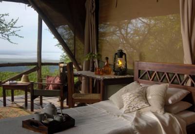 Serengeti luxury tented camp main area Taste of Tented Safari Tanzania